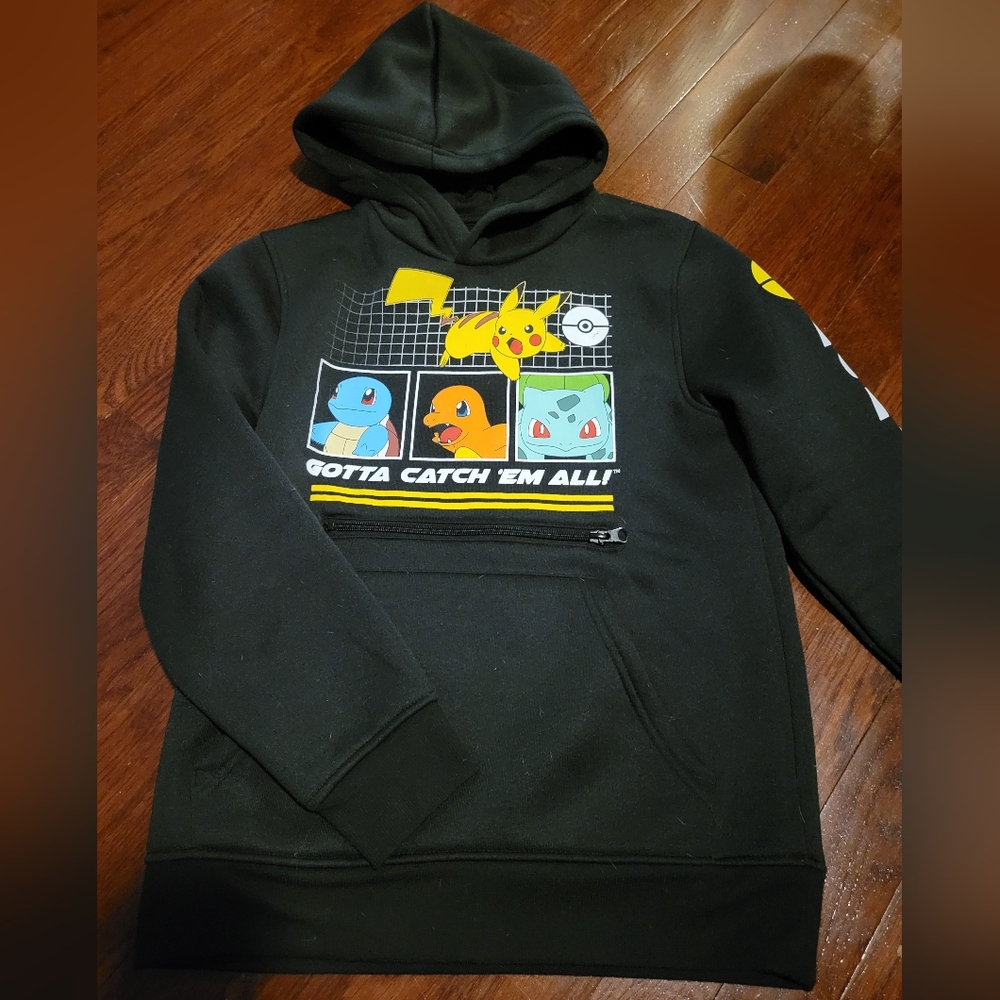 Black Pokémon Hoodie Boys Size Medium 10/12
